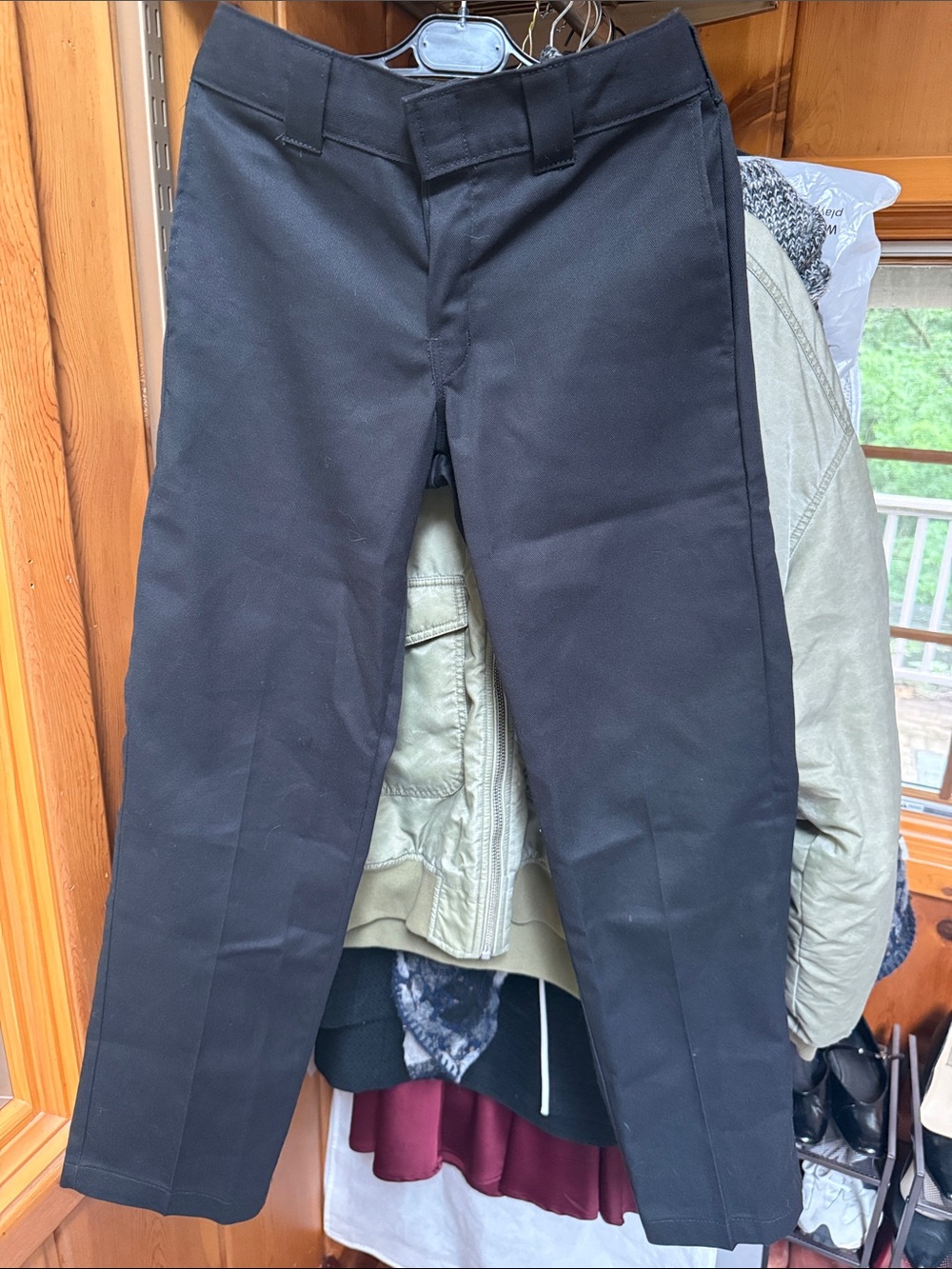 Dickies Black Straight-Leg Work Dress Pants - 874 FLEX Original Fit